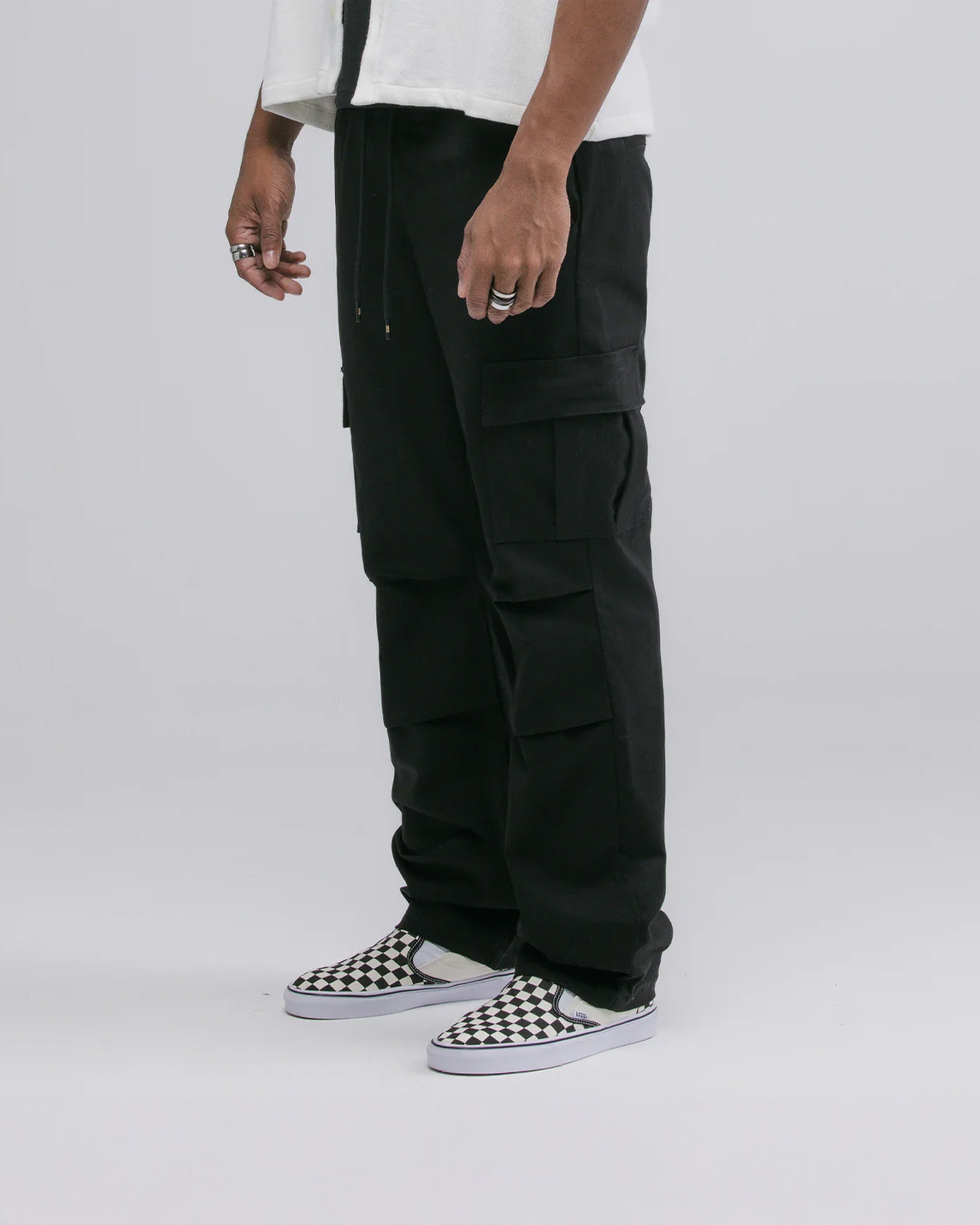 TRUE CLASSIC DRILL JOGGER - BLACK