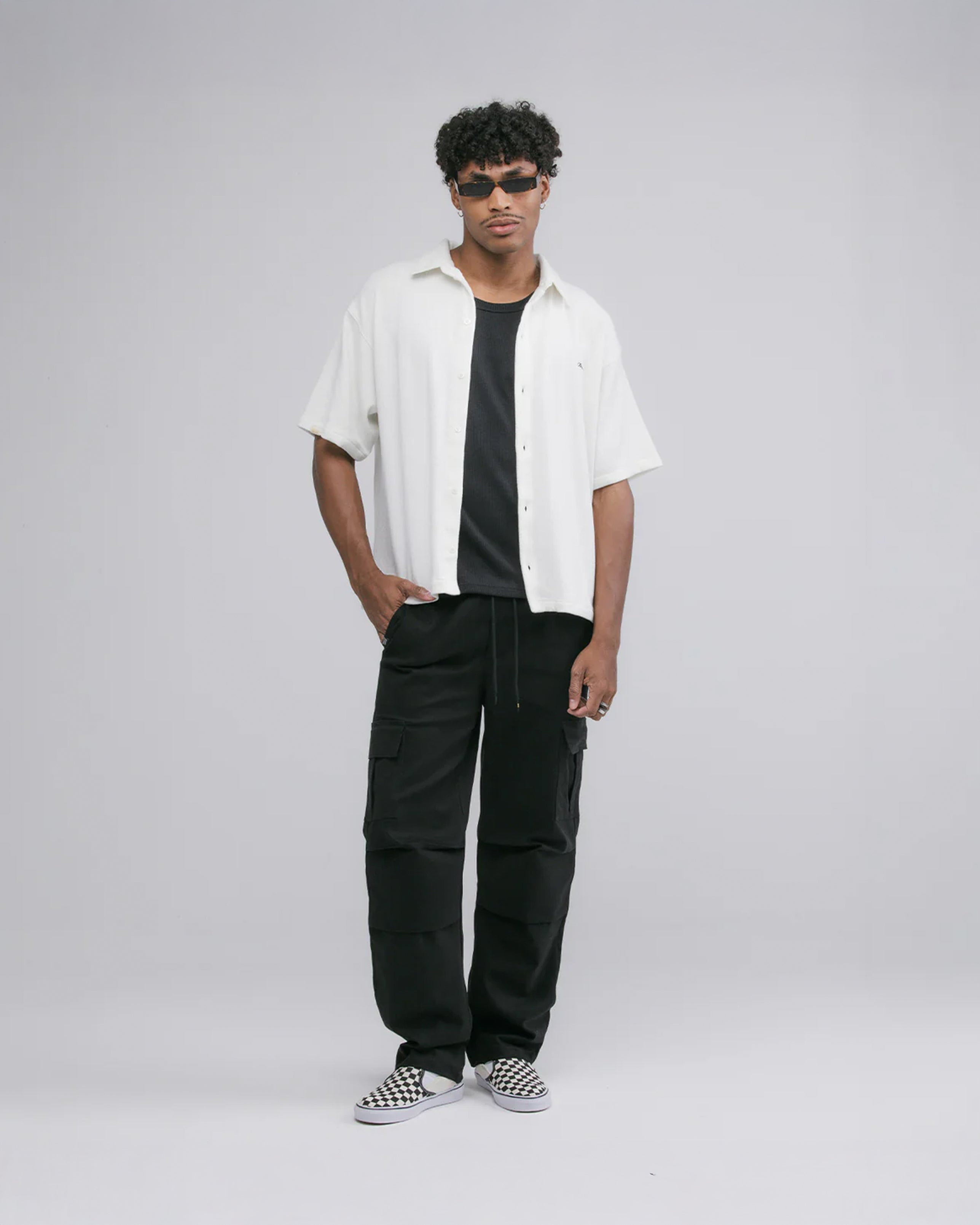 TRUE CLASSIC DRILL JOGGER - BLACK