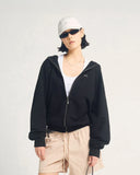TRUE - Classic Zipper Hoodie - Black