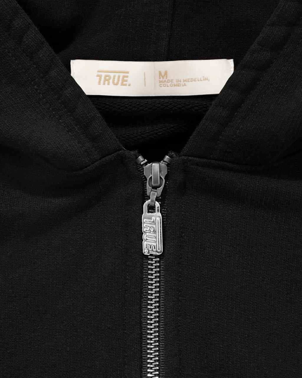 TRUE CLASSIC ZIPPER HOODIE - BLACK