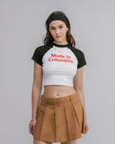 TRUE COLOMBIA BABY TEE BLACK