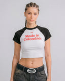 TRUE - Colombia Baby Tee - Negro