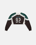 True Cropped Football Jersey - Brown