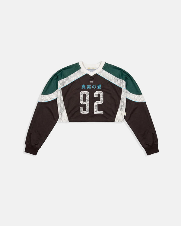 TRUE - Cropped Football Jersey - Brown