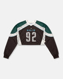 TRUE - Cropped Football Jersey - Brown
