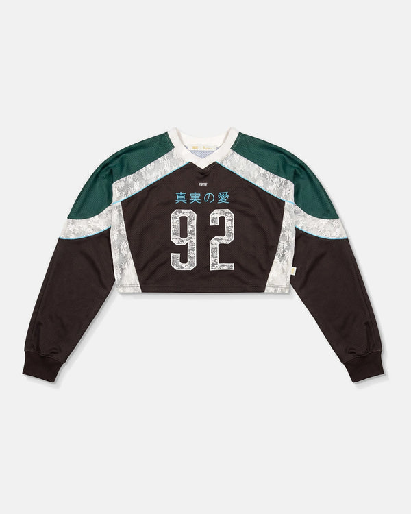 TRUE - Cropped Football Jersey - Brown