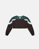True Cropped Football Jersey - Brown