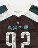 True Cropped Football Jersey - Brown
