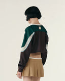 True Cropped Football Jersey - Brown