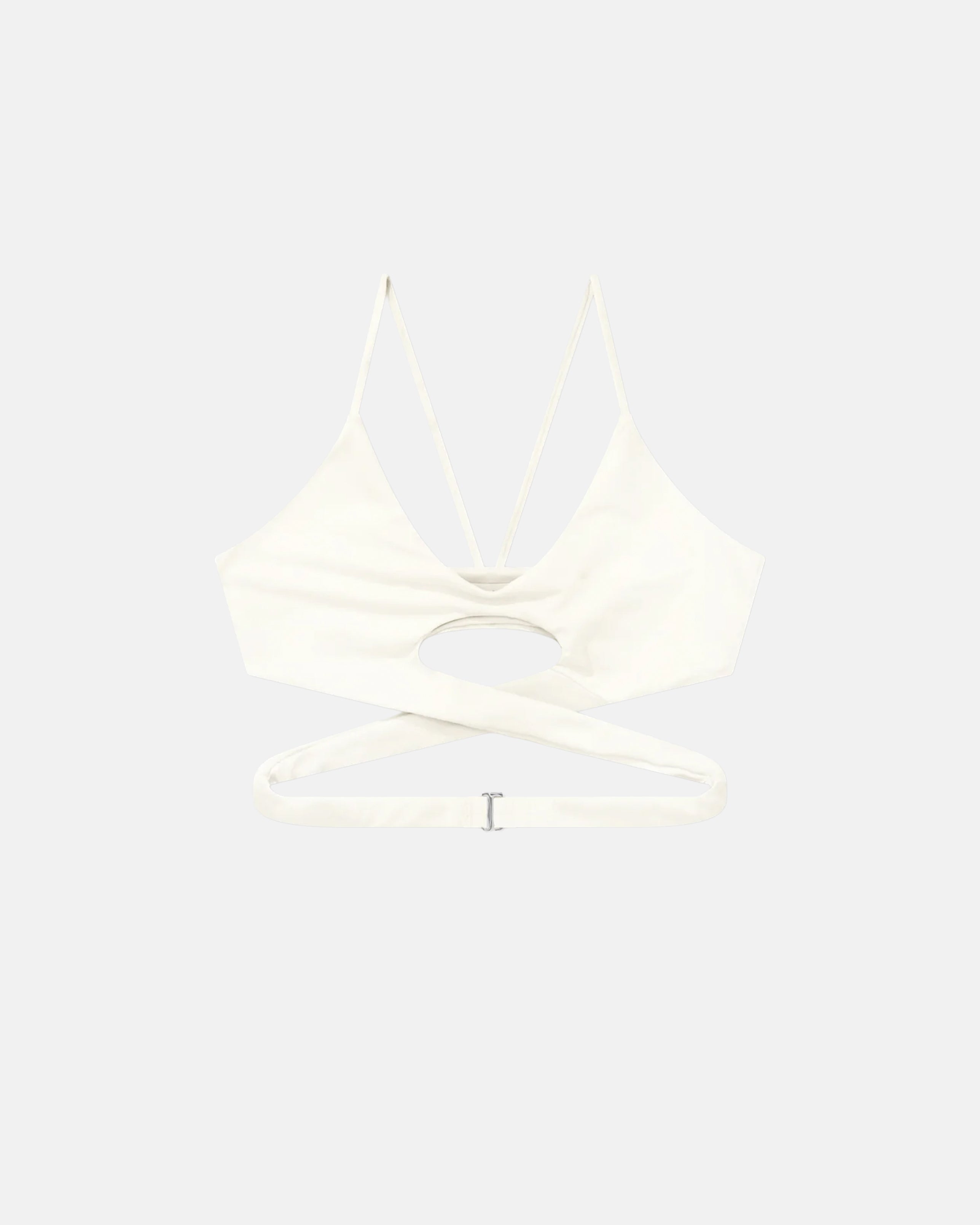 TRUE CROSSED TOP - CREAM