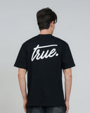 True Cursive Logo T-Shirt Negro