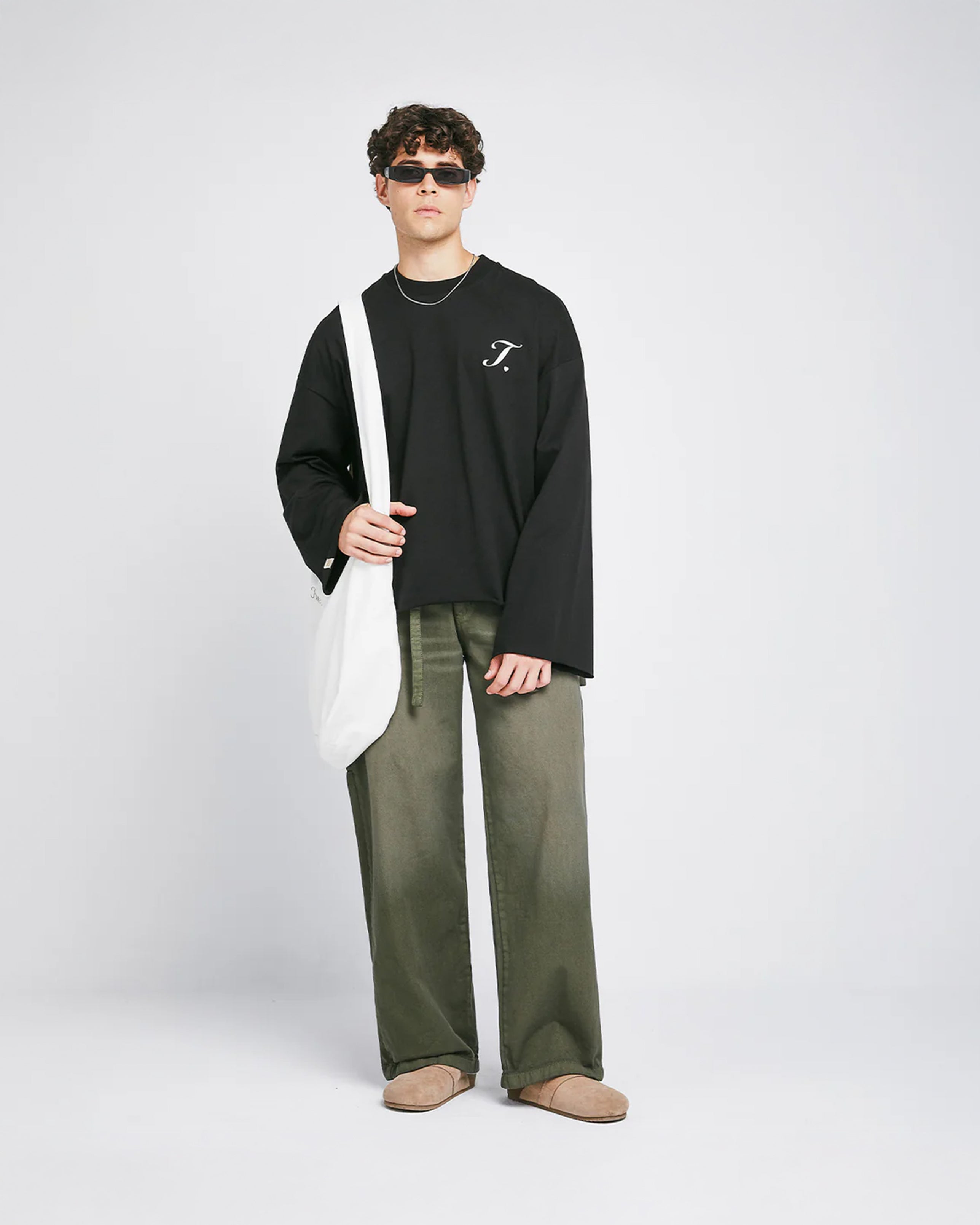 TRUE DIRTY-WASH LOW-RISE PANTS - MILITARY GREEN