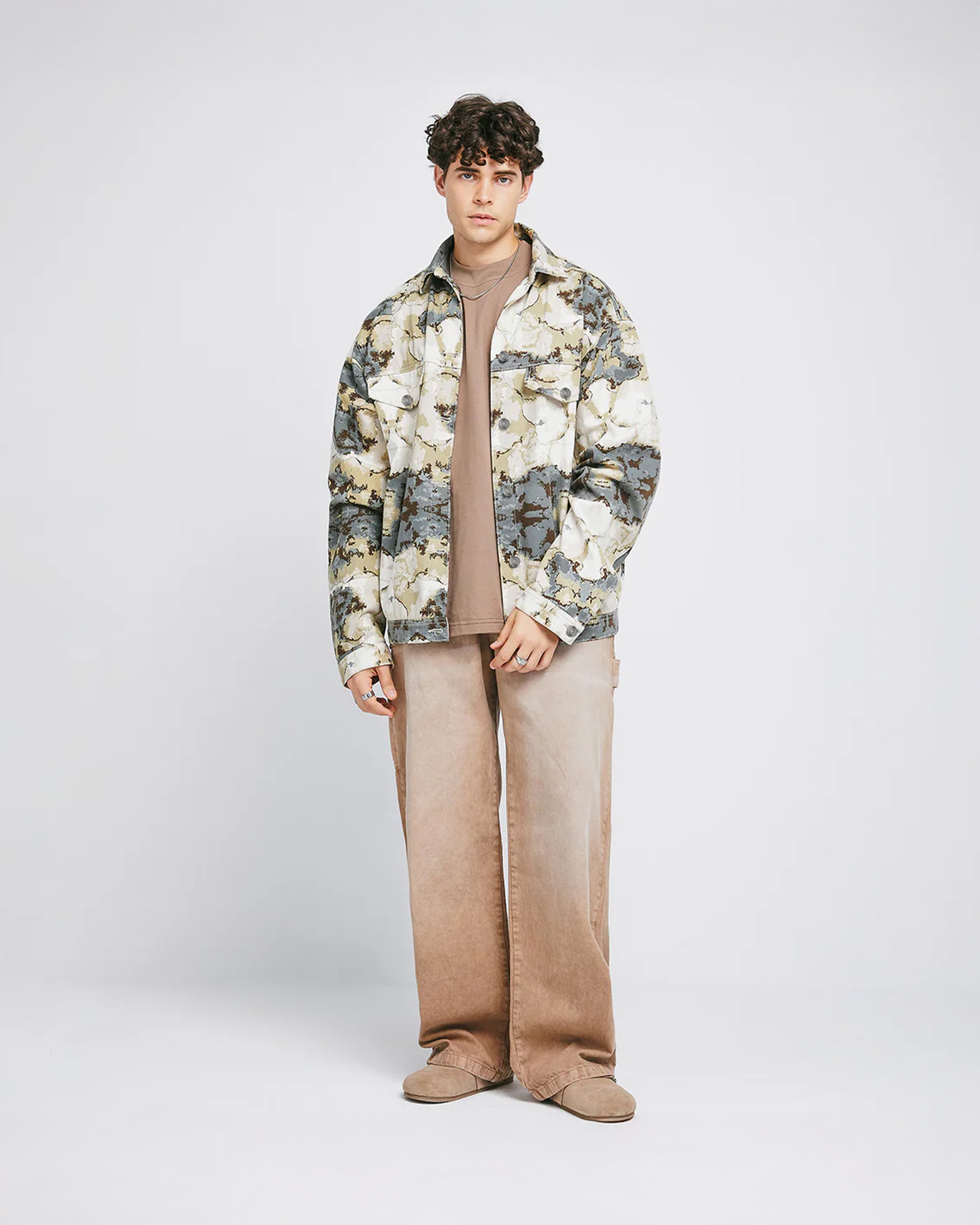 TRUE DIRTY-WASH MID-RISE PANTS - SAND