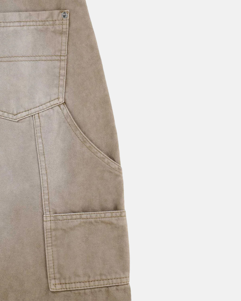 TRUE DIRTY-WASH MID-RISE PANTS - SAND