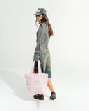 TRUE - Distressed Knit Crop Sweater - Gray
