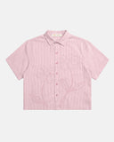 TRUE - True Embroidered Flower Boxy Shirt - Pink