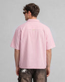 TRUE - True Embroidered Flower Boxy Shirt - Pink