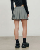 True finish line pinstripe mini skirt – Gray