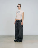 TRUE  FLORAL LACE BABY TEE  CREAM