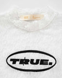 TRUE  FLORAL LACE BABY TEE  CREAM