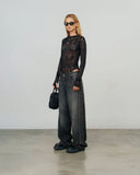 True Floral Lace Bodysuit Black