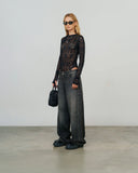True Floral Lace Bodysuit Black