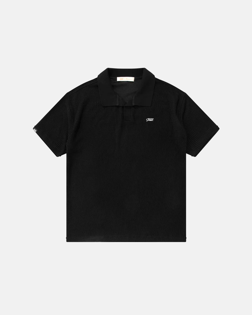TRUE KNITTED RESORT POLO - BLACK