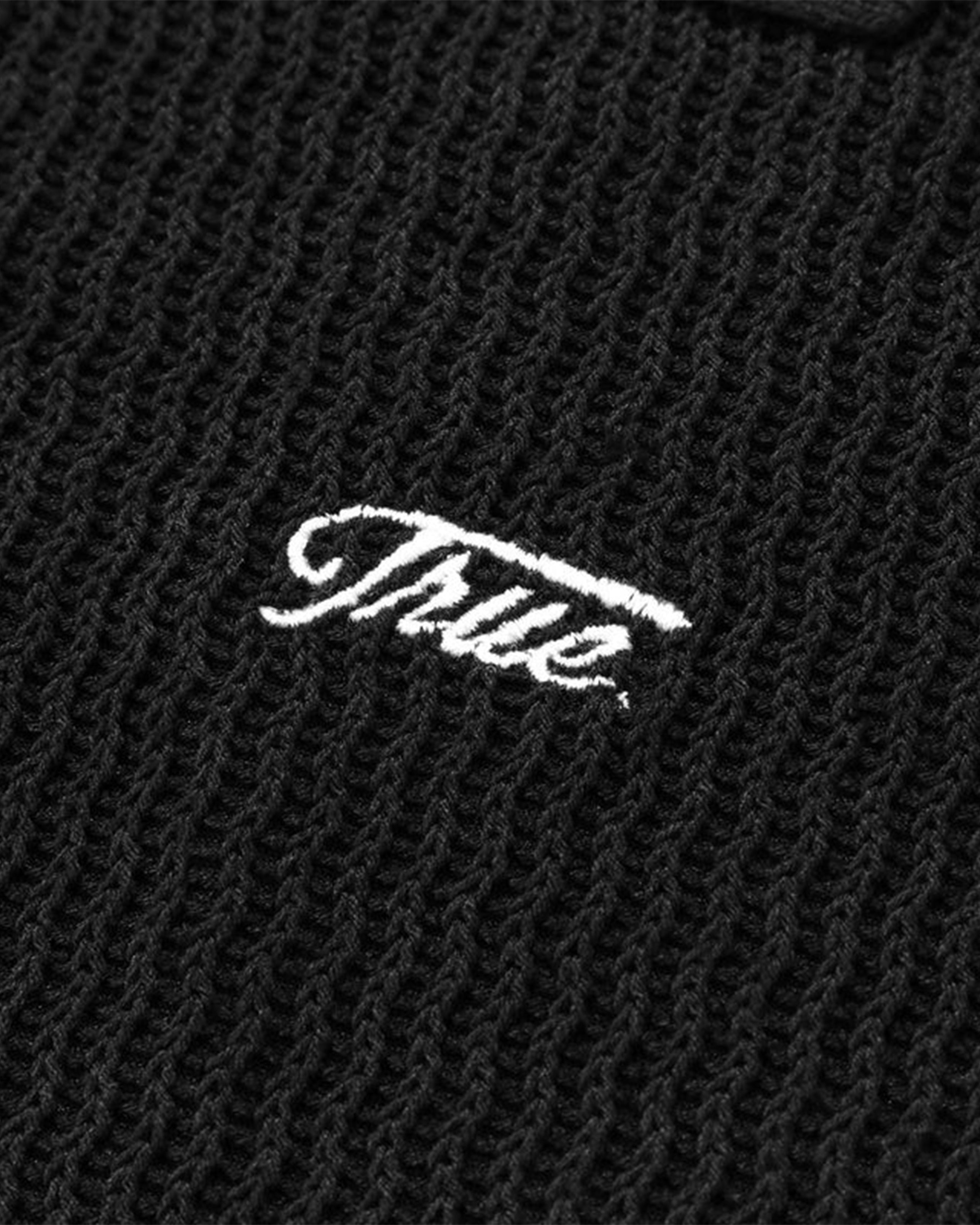 TRUE KNITTED RESORT POLO - BLACK