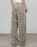 TRUE - Leopard Wide Leg Jeans - Camel