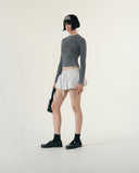 True Slim Ribbed Long Sleeve Washed Black
