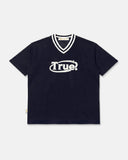 TRUE - Oversized Knitted Jersey - Navy Blue