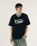 True Oversized Knitted Jersey - Navy Blue