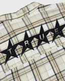 True Plaid Buttom Up Jersey Crema
