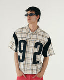 True Plaid Buttom Up Jersey Crema
