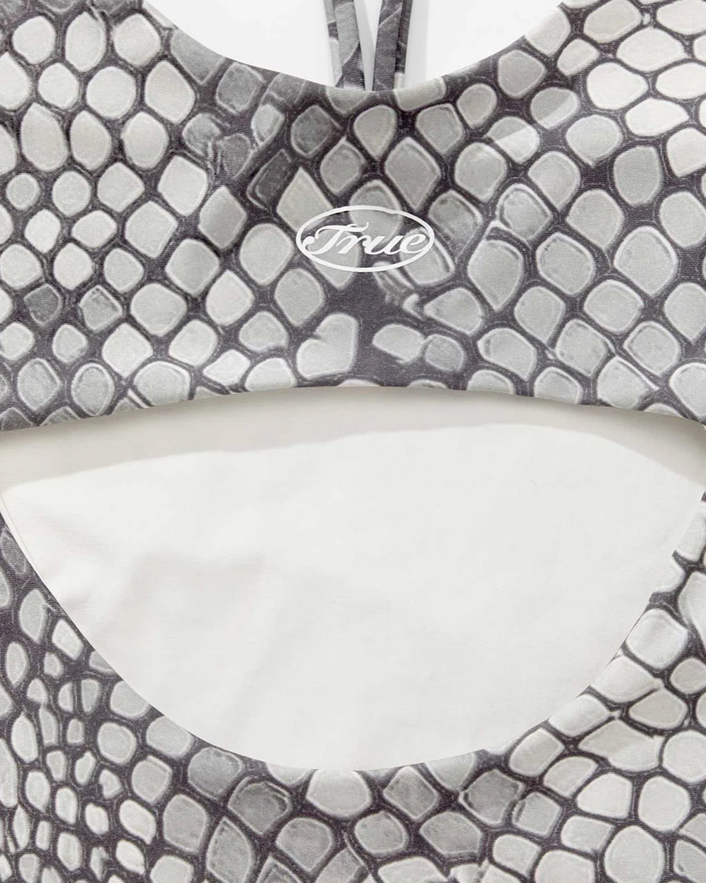 TRUE PYTHON CUT-OUT BODYSUIT - GRAY