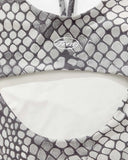 True Python Cut-Out Bodysuit - Gray