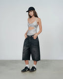 True Python Cut-Out Bodysuit - Gray
