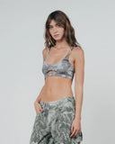 True Python Cut-Out Top - Gray