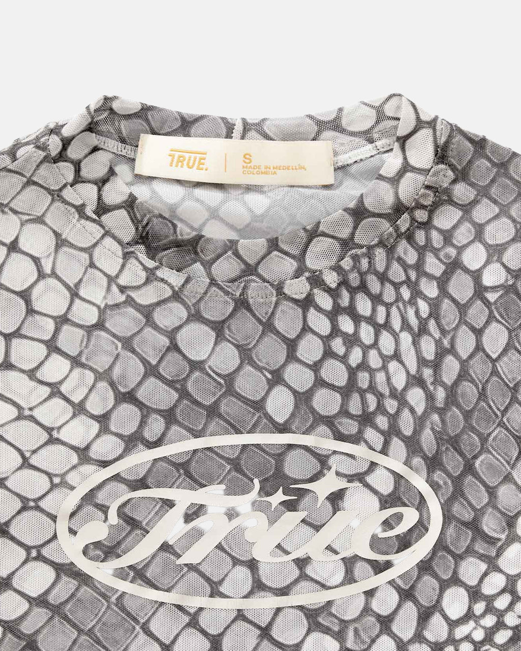 TRUE PYTHON MESH LS TEE - GRAY