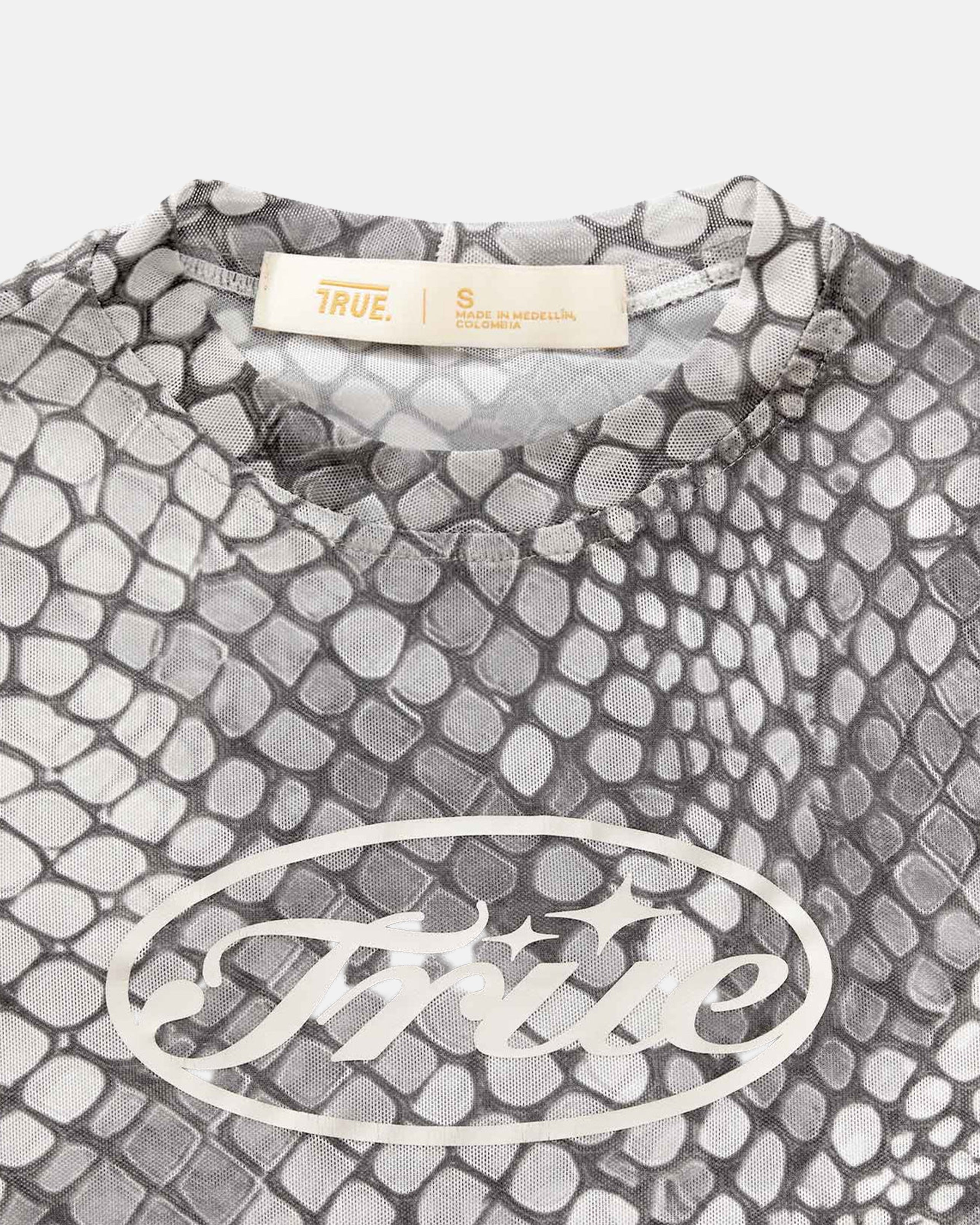 TRUE PYTHON MESH LS TEE - GRAY