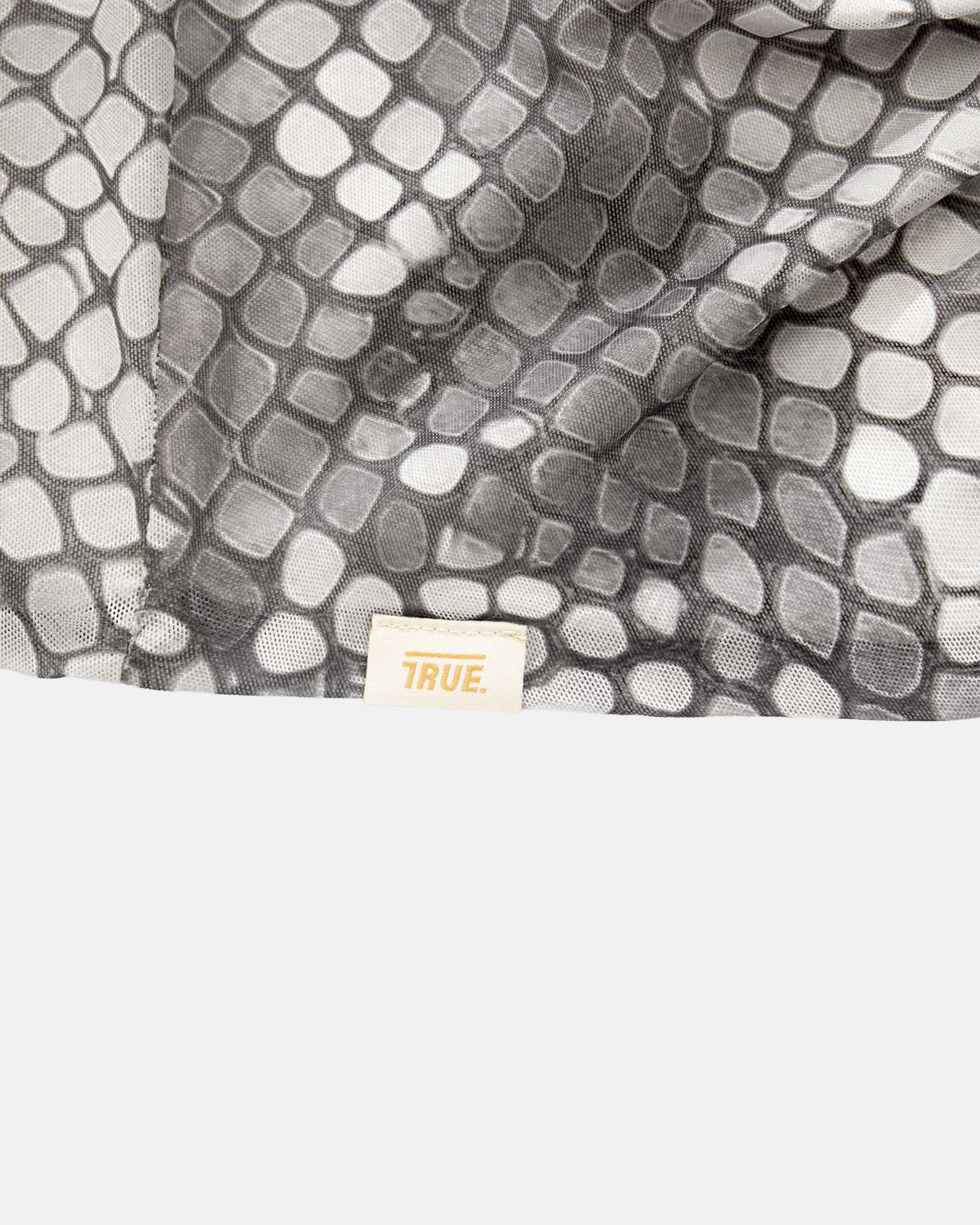 TRUE PYTHON MESH MINI SKIRT - GRAY