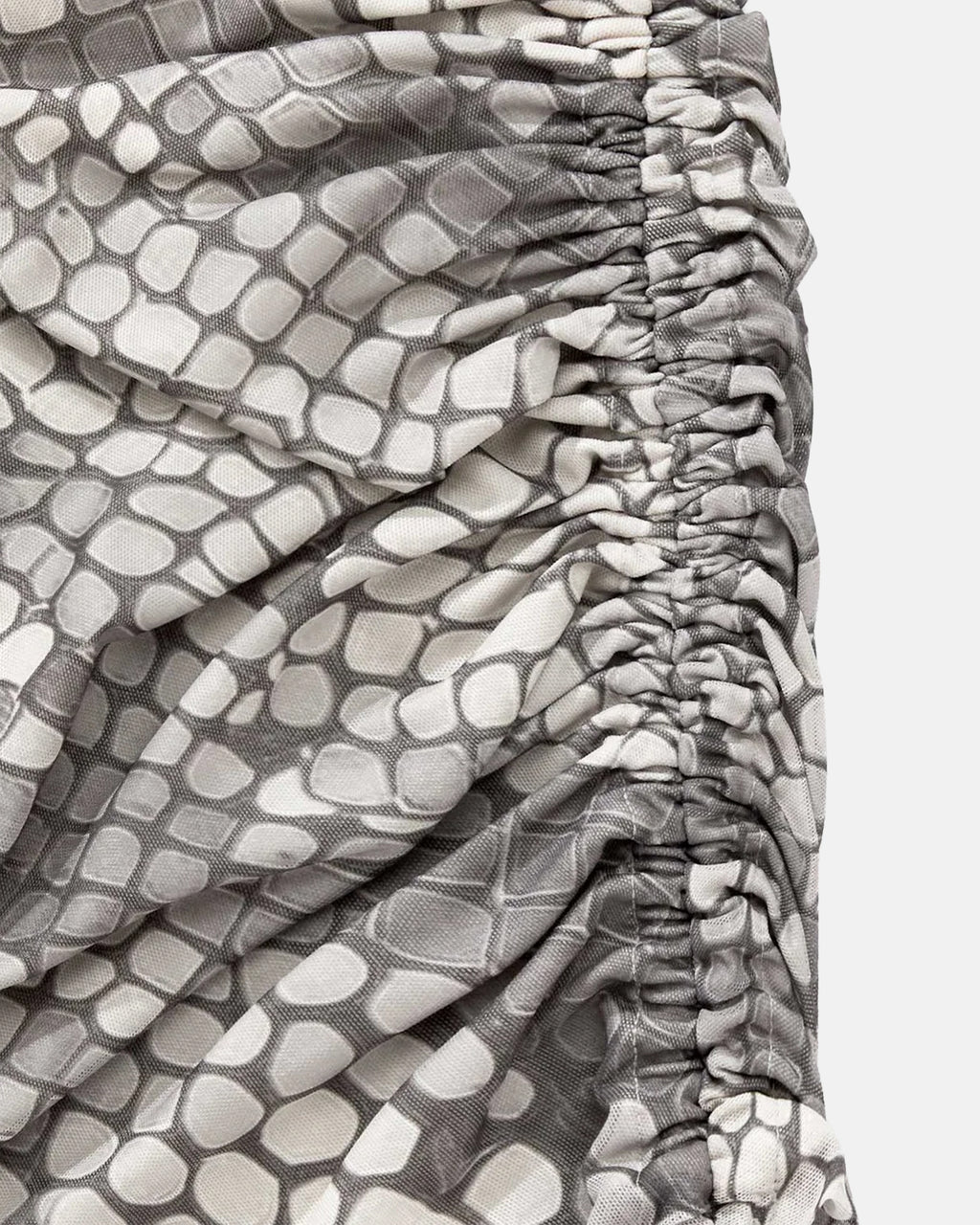 TRUE PYTHON MESH MINI SKIRT - GRAY