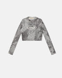 TRUE PYTHON MESH LS TEE - GRAY
