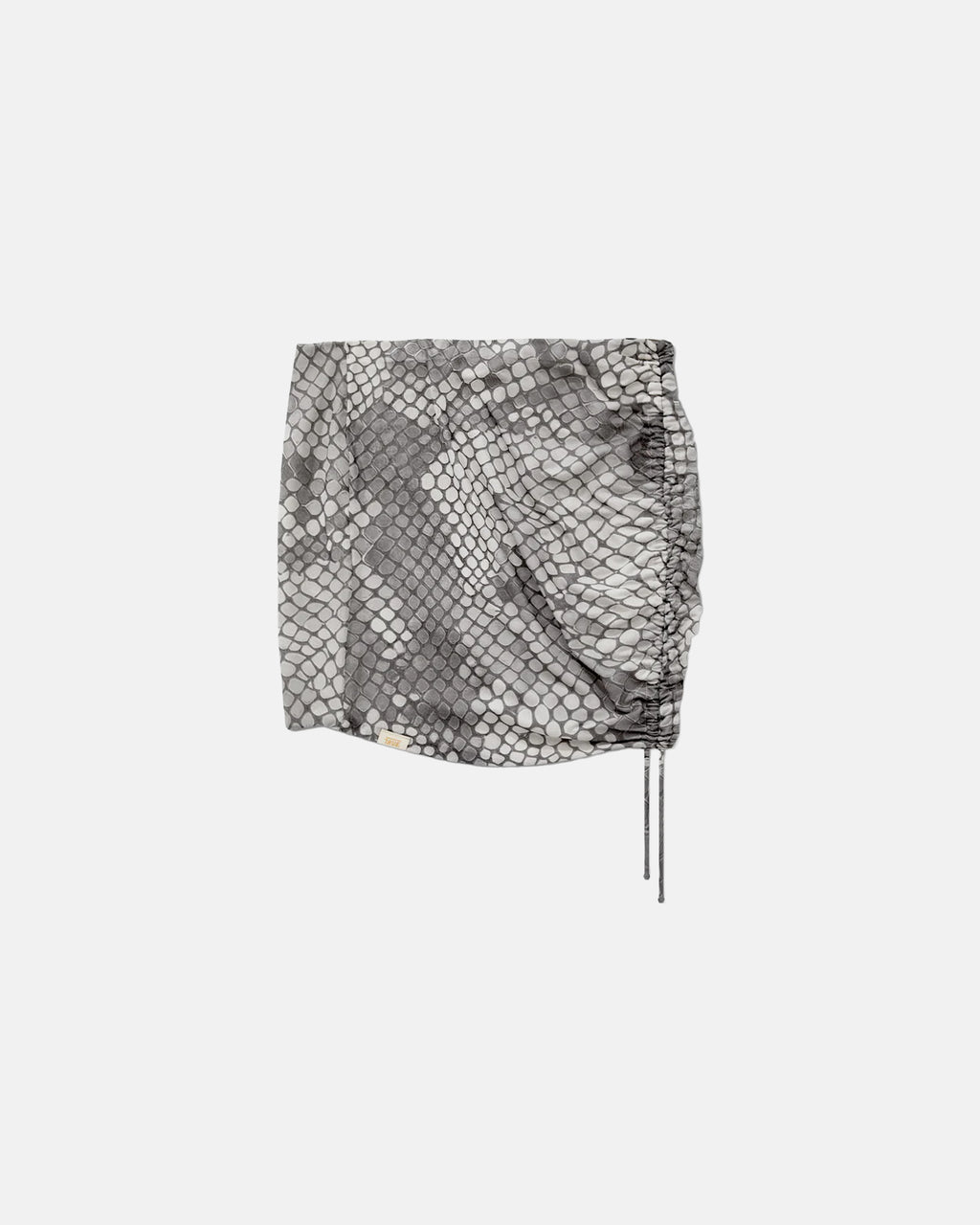 TRUE PYTHON MESH MINI SKIRT - GRAY