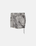 TRUE PYTHON MESH MINI SKIRT - GRAY