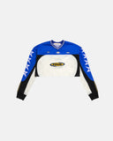 True Racing Cropped LS Shirt Blue