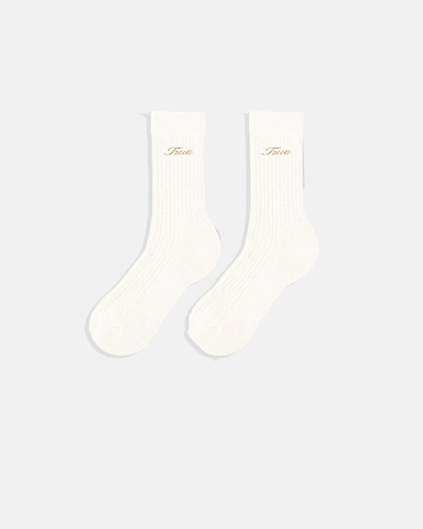 TRUE - Ribbed Socks - Crema