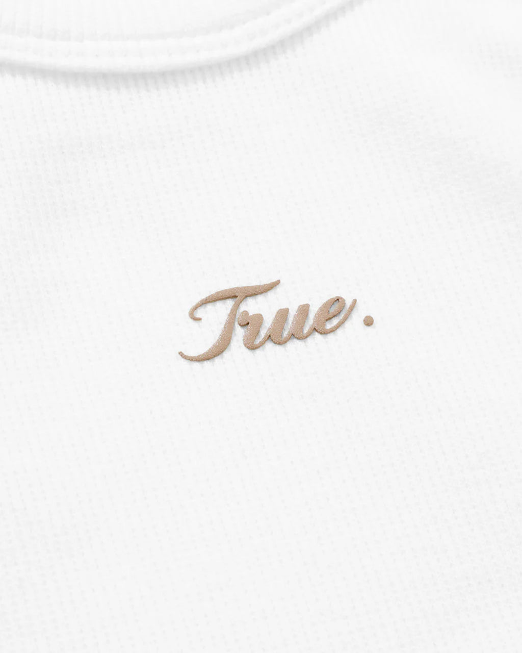 SIGNATURE RIBBED CROP TANK - WHITE