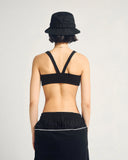 TRUE SIGNATURE RIBBED TOP - BLACK