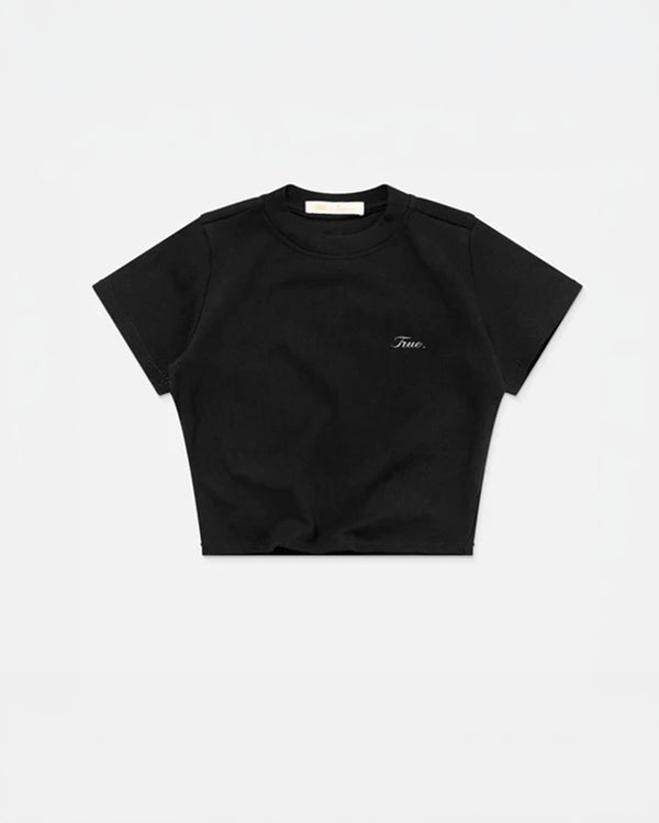 TRUE - Signature Slim Ribbed Tee - Black